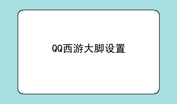 QQ西游大脚设置