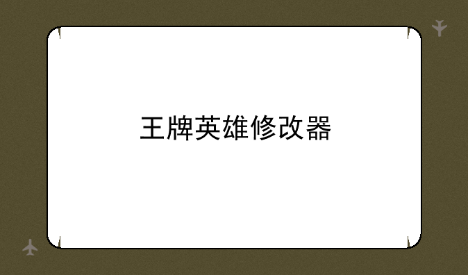 王牌英雄修改器
