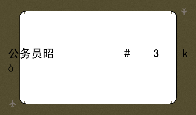 公务员是什么职业？