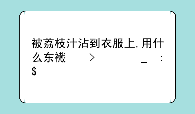 被荔枝汁沾到衣服上,用什么东西可以洗掉?