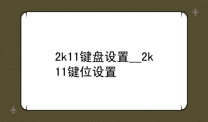 2k11键盘设置__2k11键位设置